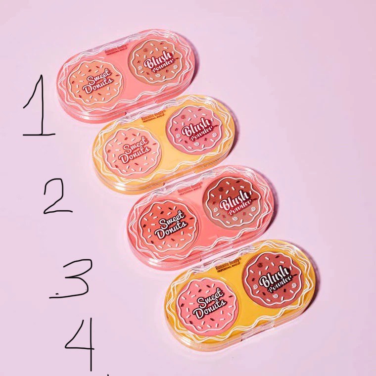 Sweet Donuts Duo Blusher With Mirror Set