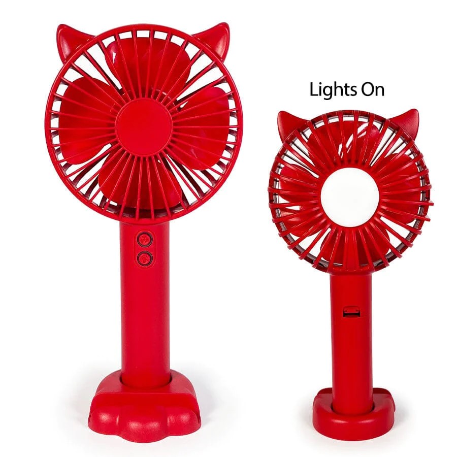 Mini Handheld Rechargeable Electric Fan Red